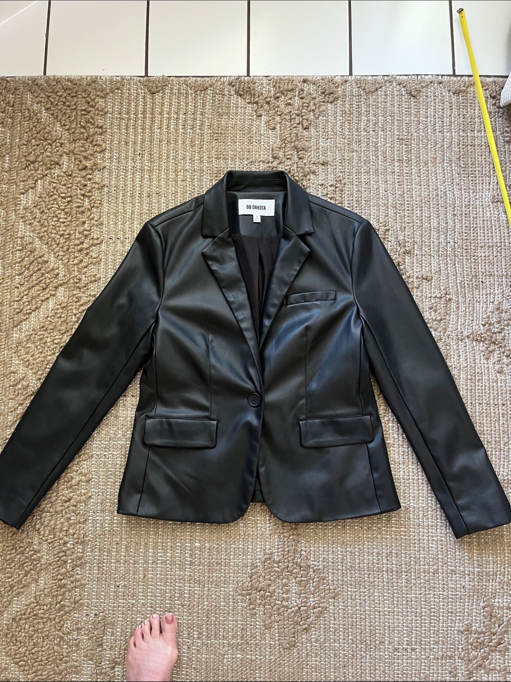 Black BB Dakota Faux Leather Jacket